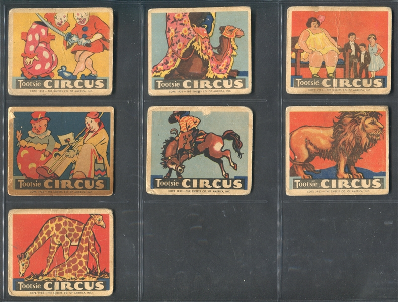 R152 Sweets Company of America Tootsie Circus Complete Set of (25) Cards