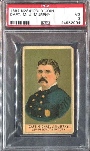 N284 Buchner Gold Coin Police Inspectors Capt. M.J. Murphy PSA3 VG