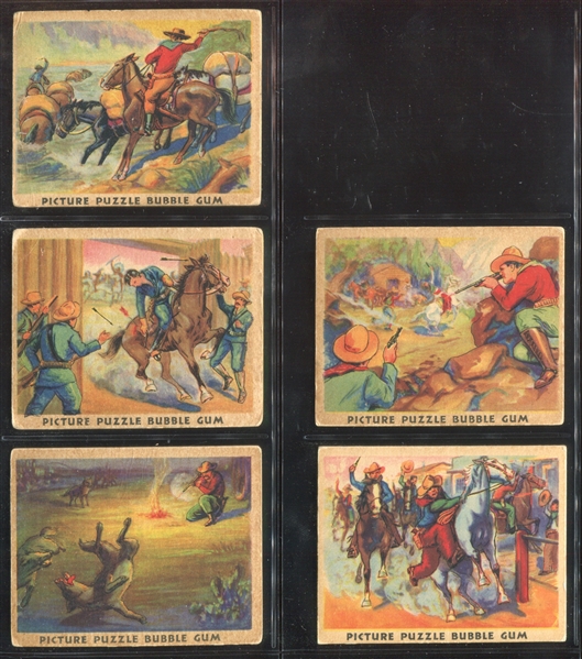 R172 Gum Inc Wild West Series (No Puzzle) Lot of (14) Cards