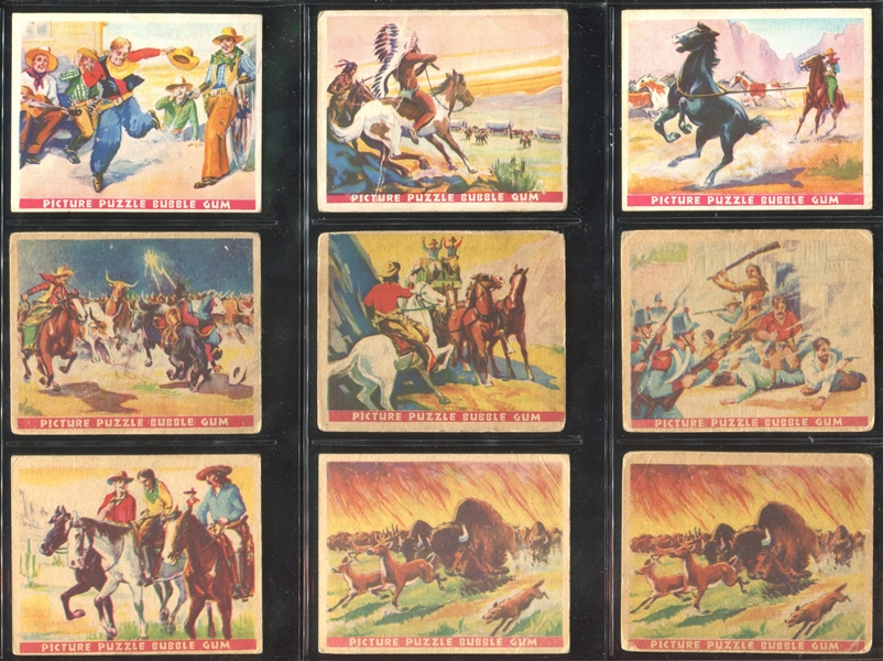 R172 Gum Inc Wild West Series (Puzzle Back) Lot of (35) Cards