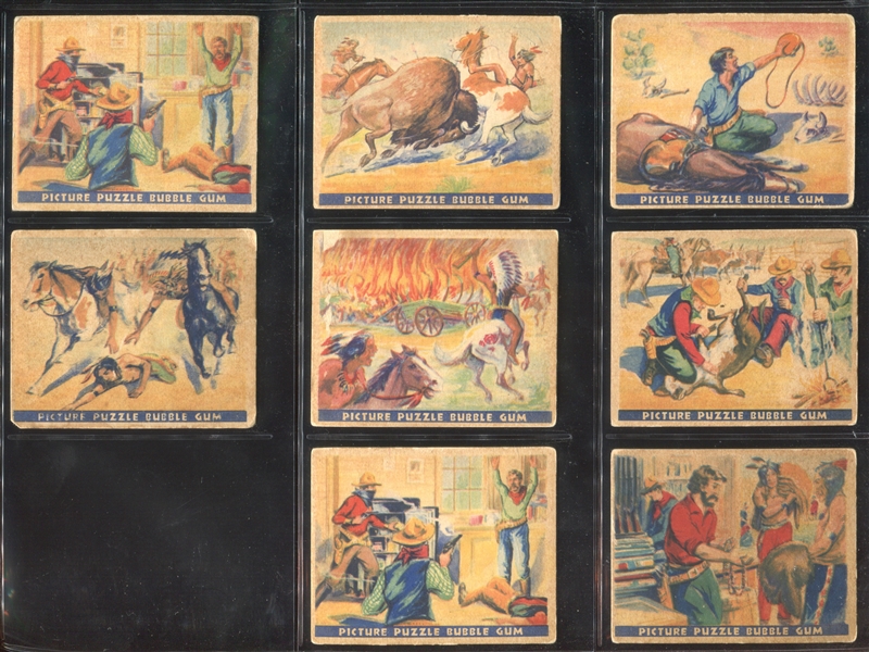 R172 Gum Inc Wild West Series (Puzzle Back) Lot of (35) Cards