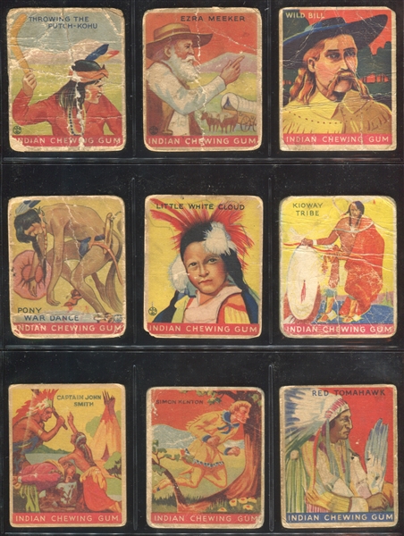 R73 Goudey Gum Indian Gum Lot of (20) Cards