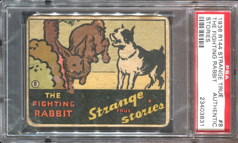 R144 Wolverine Gum Strange True Stories #8 The Fighting Rabbit PSA Authentic