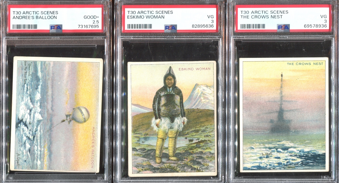 T30 Arctic Series Lot of (3) PSA-Graded Cards