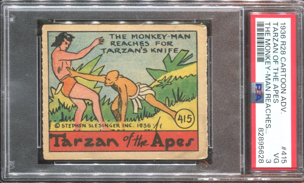 R28 Cartoon Adventures #415 The Monkey-Man Reaches... PSA3 VG