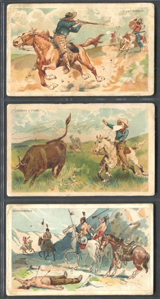 N105 Duke Honest Long Cut Cowboy Series Lot of (3) Cards