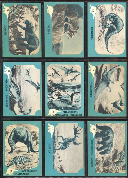 1961 Nu-Cards “Dinosaurs” Complete Set of (80) Cards