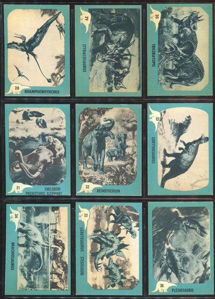 1961 Nu-Cards “Dinosaurs” Complete Set of (80) Cards