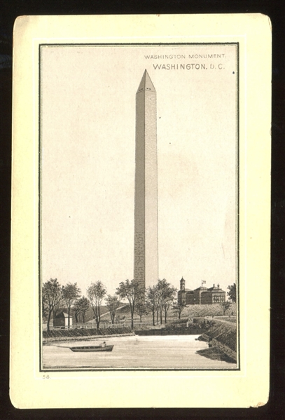 K90? Dayton Spice Mills Jersey Coffee #58 Washington Monument Type Card