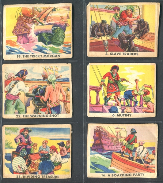 R109 Paper Format Pirate Picture Cards Lot of (6) Cards