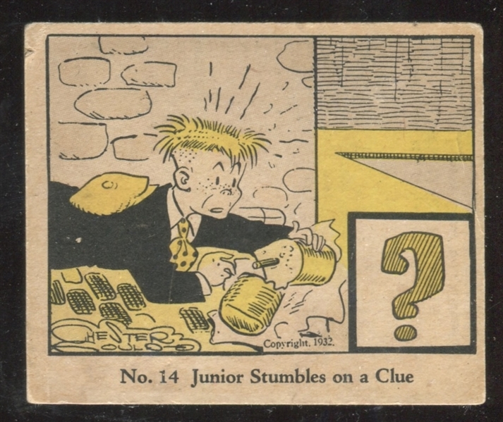 R41 Walter Johnson Dick Tracy Caramels Color Pass Error #14 Junior Makes a Discovery