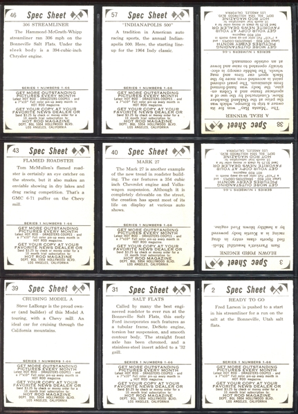 1965 Donruss Spec Sheet Lot of (24) Cards