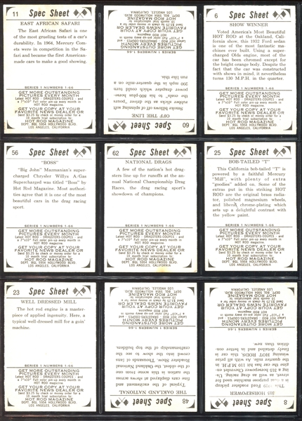 1965 Donruss Spec Sheet Lot of (24) Cards