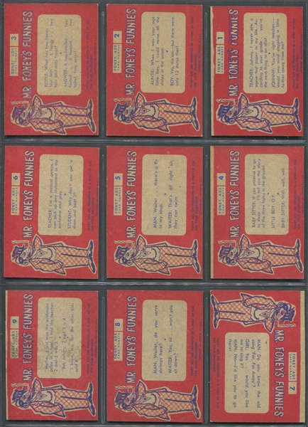 1960 Leaf Foney Ads Complete Set of (72) Cards