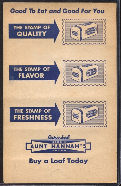 Fantastic Aunt Hannah's Bread X-Ray Stamp Sheets on Mounting Cards (3) 