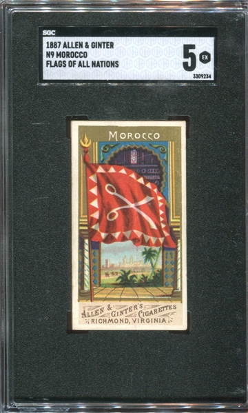 N9 Allen & Ginter Flags of All Nations (1st Series) Morocco SGC5 EX