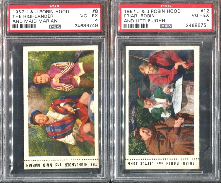 UM22 Johnson & Johnson Robin Hood Lot of (4) PSA-Graded Cards