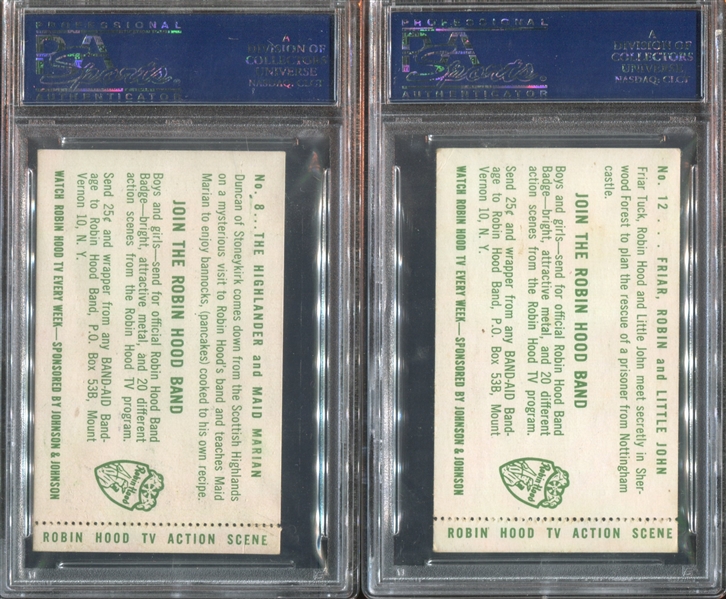 UM22 Johnson & Johnson Robin Hood Lot of (4) PSA-Graded Cards