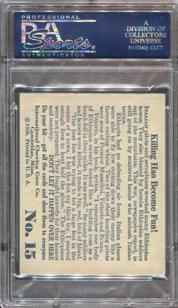 R44 International Gum Don't Let it Happen Over Here #15 Killing Has Become Fun! PSA4 VG-EX