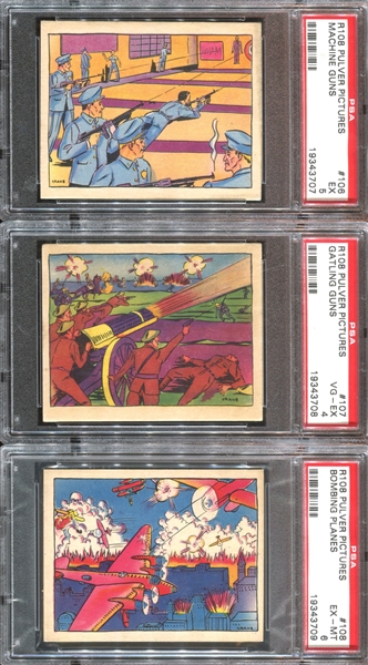 R108 Pulver Pictures Weapons Complete PSA-Graded Set of (30) Cards