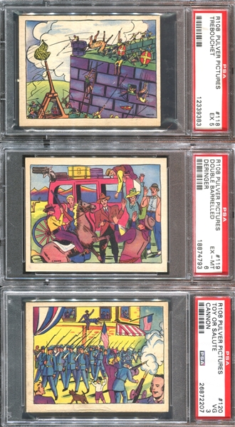 R108 Pulver Pictures Weapons Complete PSA-Graded Set of (30) Cards