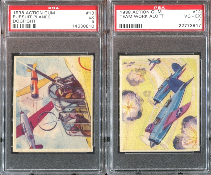 R1 Goudey Action Gum Lot of (4) PSA-Graded Cards 