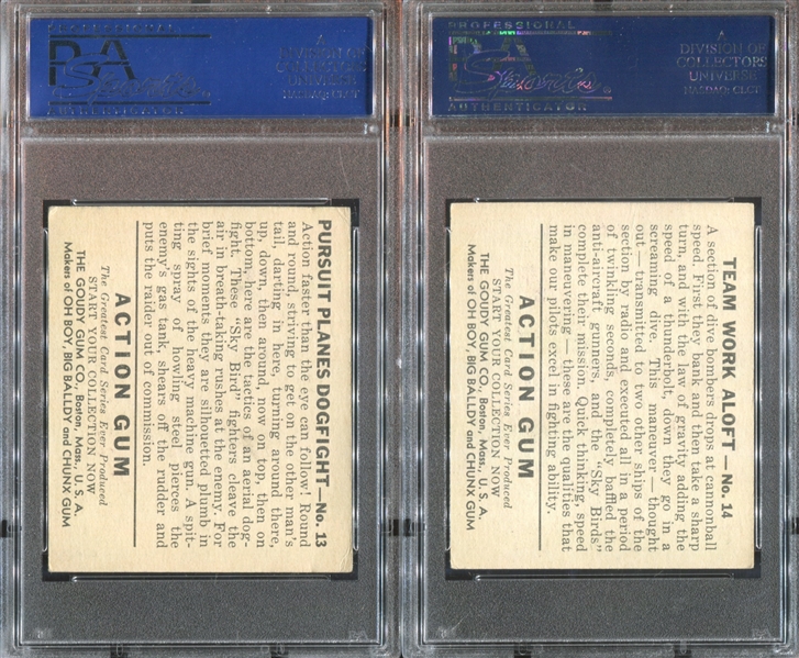 R1 Goudey Action Gum Lot of (4) PSA-Graded Cards 