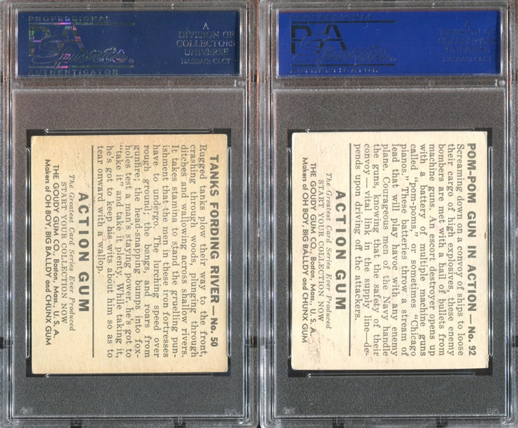 R1 Goudey Action Gum Lot of (4) PSA-Graded Cards 