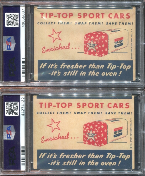 D94-5 Tip-Top Bread Sportscars Lot of (2) PSA-Graded Cards