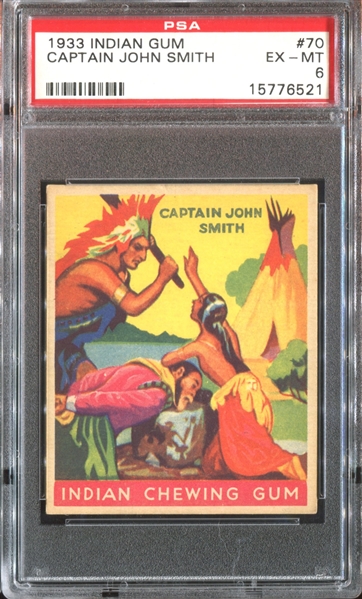 R73 Goudey Indian Gum #Captain John Smith #70 PSA6 EX-MT