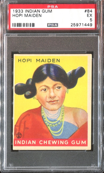 R73 Goudey Indian Gum #84 Hopi Maiden PSA5 EX