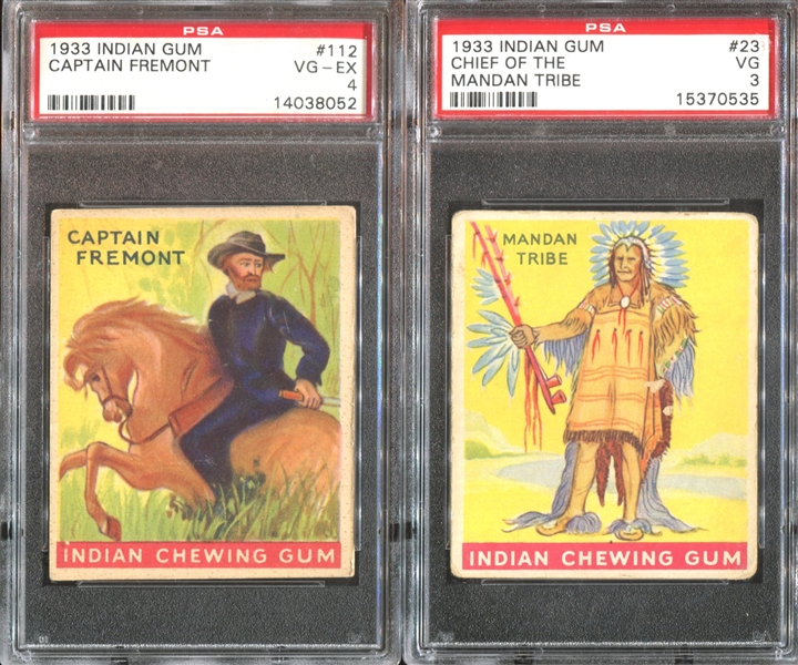 R73 Goudey Indian Gum Lot of (4) PSA-Graded Cards