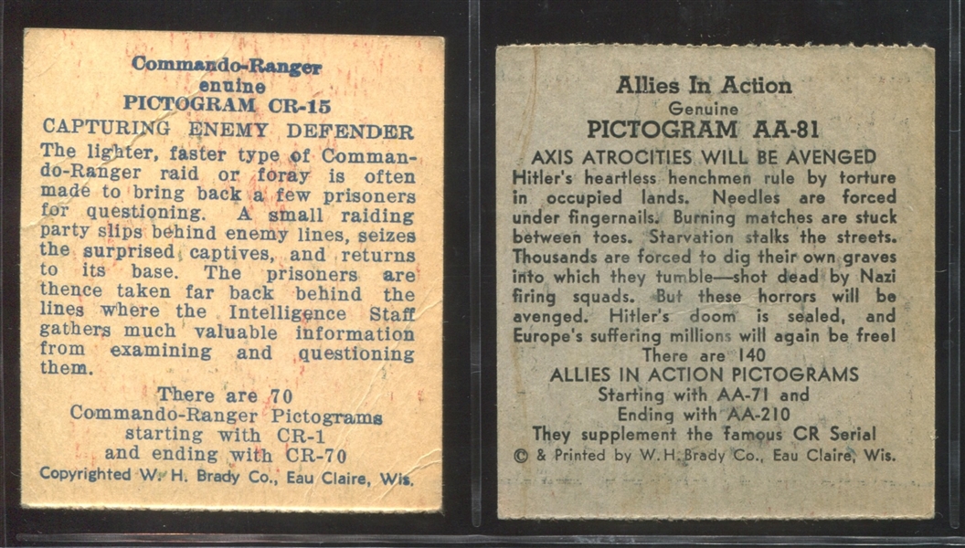 R11/R34 Allies in Action and Commando Ranger Pair of Type Cards