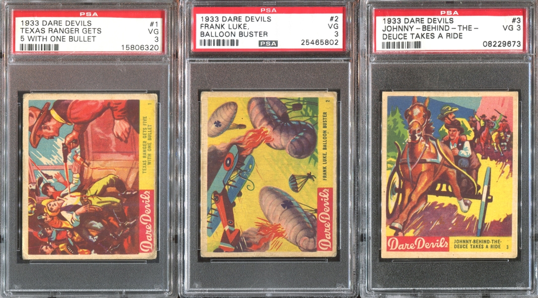 R39 National Chicle Dare Devils Near Complete Set of (23/24) PSA-Graded Cards