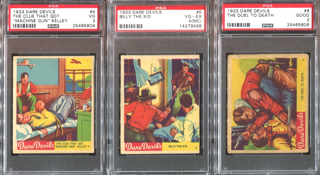 R39 National Chicle Dare Devils Near Complete Set of (23/24) PSA-Graded Cards