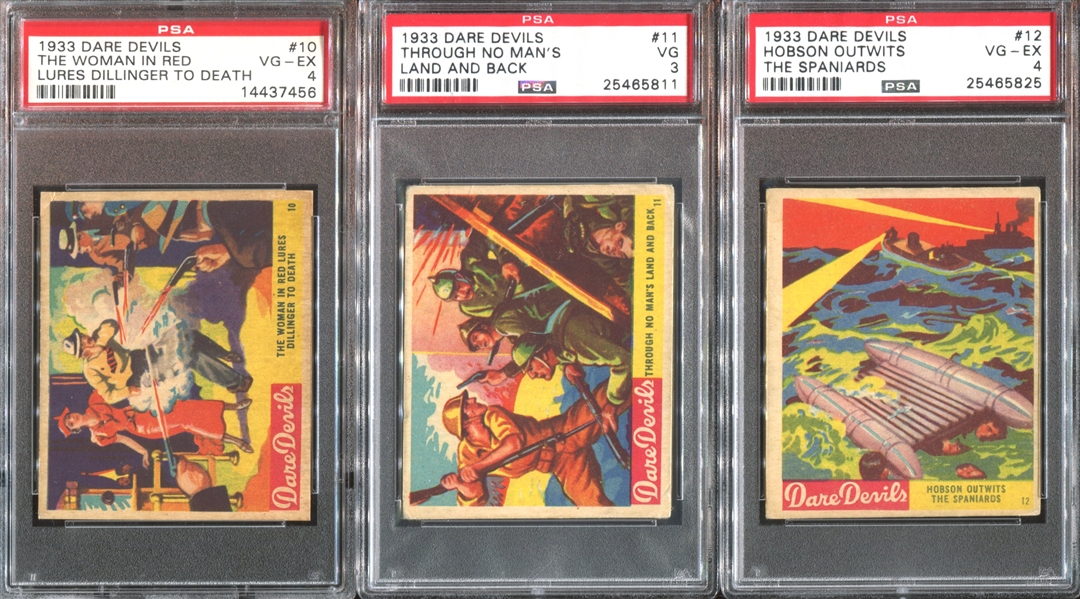 R39 National Chicle Dare Devils Near Complete Set of (23/24) PSA-Graded Cards