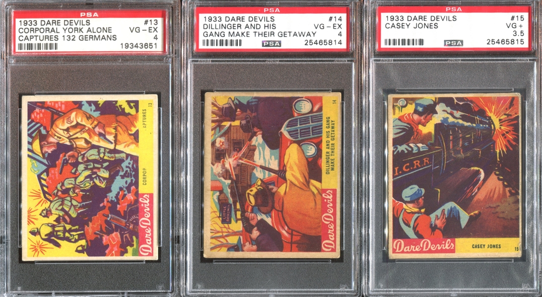 R39 National Chicle Dare Devils Near Complete Set of (23/24) PSA-Graded Cards