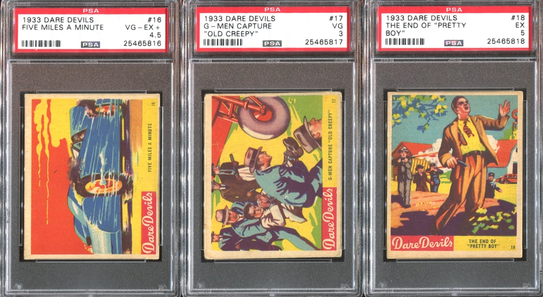 R39 National Chicle Dare Devils Near Complete Set of (23/24) PSA-Graded Cards