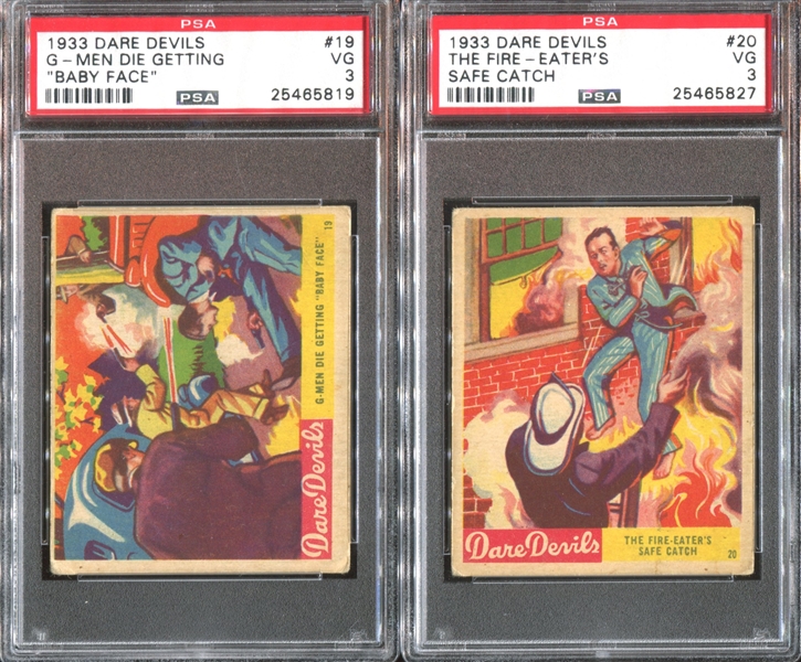 R39 National Chicle Dare Devils Near Complete Set of (23/24) PSA-Graded Cards