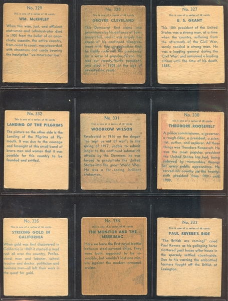 R129 Series of 48 American History Near Set of (46/48) Cards