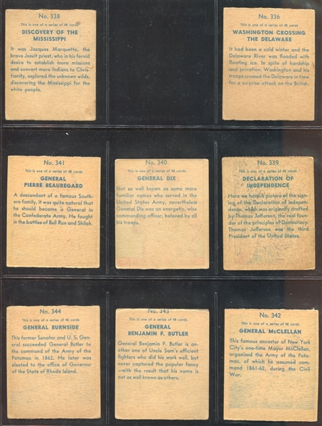 R129 Series of 48 American History Near Set of (46/48) Cards