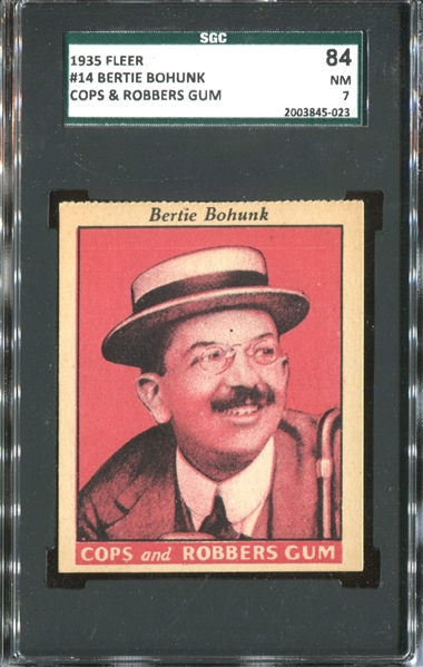 R36 Fleer Cops and Robbers #14 Bertie Bohunk SGC84 NM 7