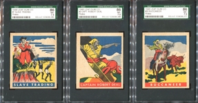 1948 Leaf Pirates Lot of (3) SGC84 NM+7.5 Graded Cards