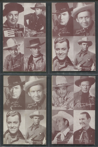 1950's Western Exhibits 4-in-1 Lot of (16) Cards