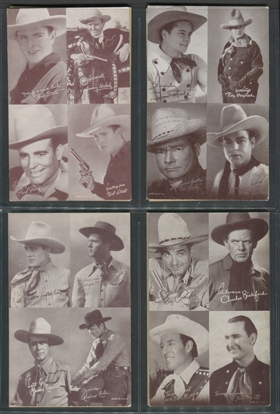 1950's Western Exhibits 4-in-1 Lot of (16) Cards