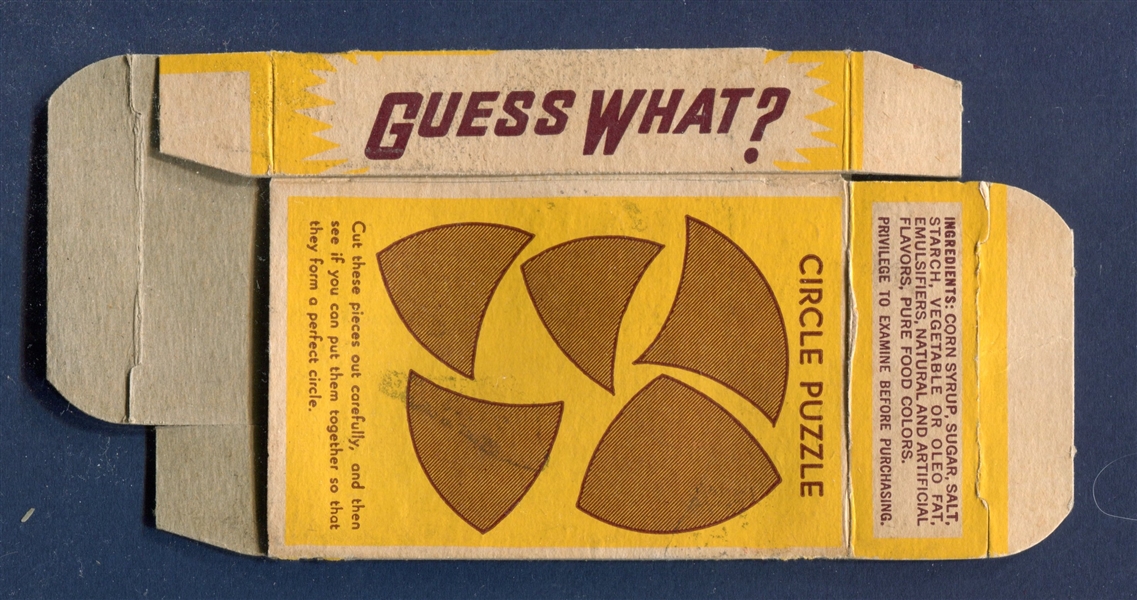 R776 Williamson Candy Guess What Full Candy Box Yellow and Brown - Circle Puzzle