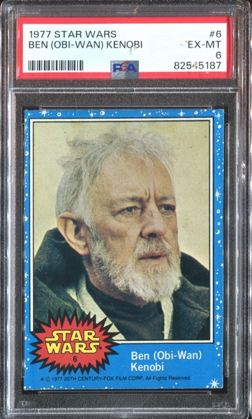 1977 Topps Star Wars #6 Ben (Obi-Wan) Kenobi PSA6 EX-MT