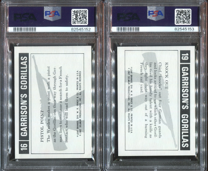 1967 Leaf Garrison's Gorillas Lot of (4) PSA-Graded Cards