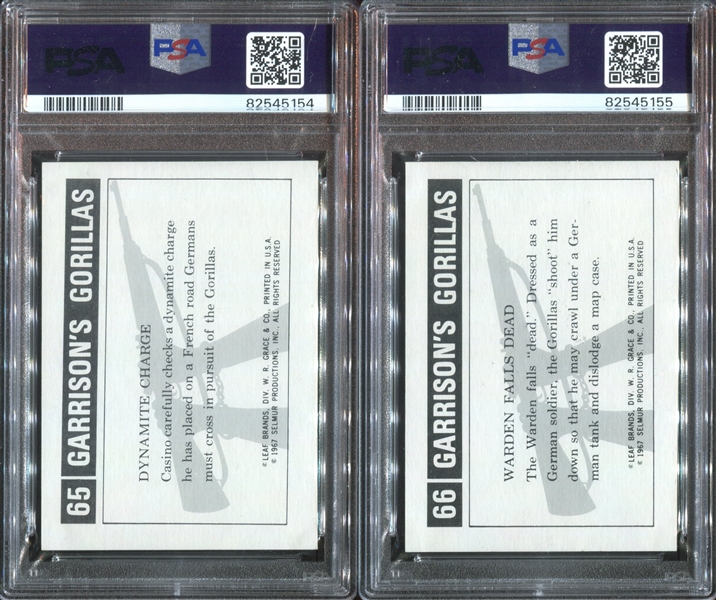 1967 Leaf Garrison's Gorillas Lot of (4) PSA-Graded Cards