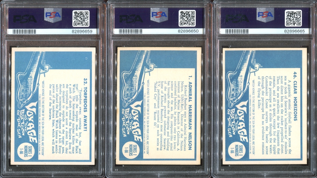 1967 Donruss Voyage to the Bottom of the Sea Lot of (8) PSA-Graded Cards